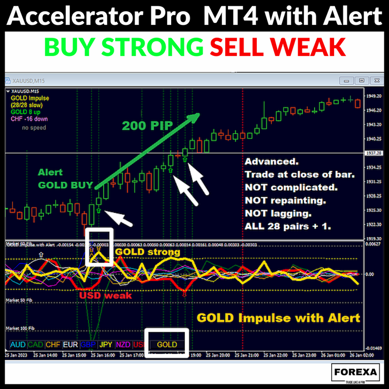 Accelerator Pro: Unleashing Currency Strength Dynamics with Alert NO REPAINT Indicator